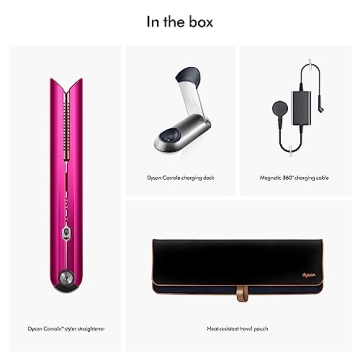 Dyson Corrale Cordless Hair Straightener Fuchsia Less Heat Damage