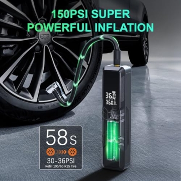 Portable Air Compressor 3X Faster 10000mAh