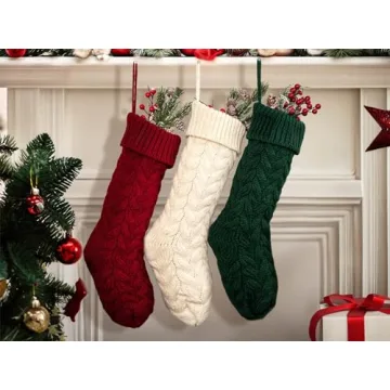 Fesciory 18 Inch Christmas Stockings for Festive Decor