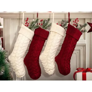 Fesciory 18 Inch Christmas Stockings for Festive Decor