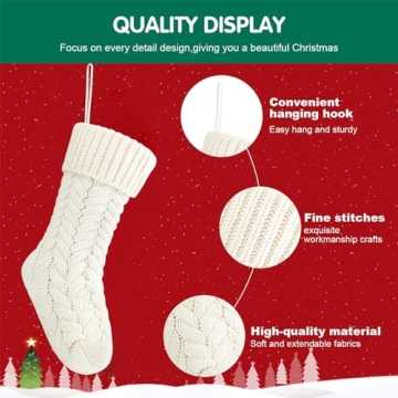 Fesciory 18 Inch Christmas Stockings for Festive Decor