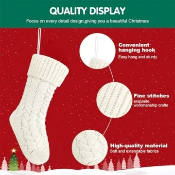 Fesciory 18 Inch Christmas Stockings for Festive Decor