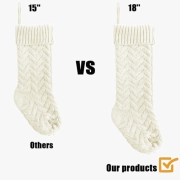 Fesciory 18 Inch Christmas Stockings for Festive Decor