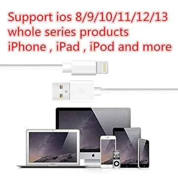 sharllen iPhone Charger Cable 5 Pack 6FT USB Fast Charging Syncing Cord Cables Compatible iPhone 14/13/12/11/XS/Max/XR/X/8/8Plus/7/7P/6S/iPad/IOS White