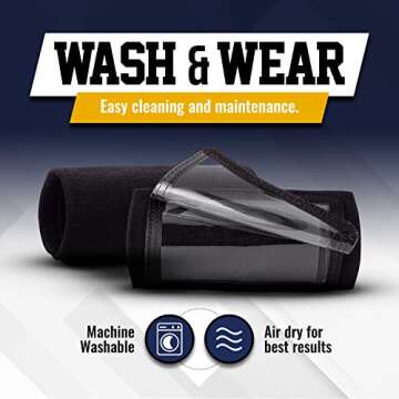 GSM Brands Quarterback (QB) Play Wristband - Youth Size - Pro Football Armband Playbook - 5 Pack (Black)