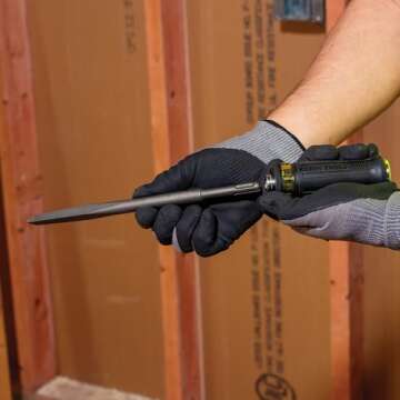 Klein Tools 32753SD SDS Demolition Screwdriver, Flat Chisel and Bull Point Tips, Use with Rotary Hammer Drills and Handheld Pry Bars, 3-Piece