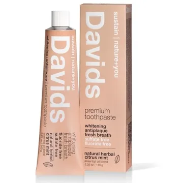 Davids Natural Fluoride-Free Toothpaste: Whitening, Antiplaque & Enamel Safe