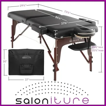 Saloniture Professional Portable Massage Table - Sturdy & Lightweight