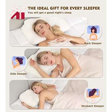 Osteo Cervical Pillow for Neck Pain Relief, Hollow Design Odorless Memory Foam Pillows with Cooling Case, Adjustable Orthopedic Contour Pillow for Sleeping, Bed Support for Side Back Stomach Sleepers