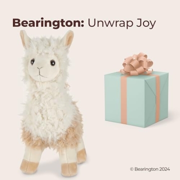 Bearington Llamar Plush Llama Stuffed Animal, 10 inches