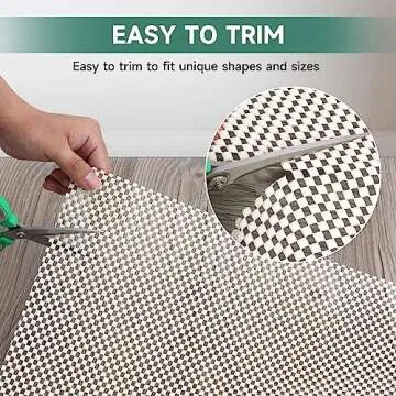 BALEINE Non Slip Rug Pad Rug Gripper for Hardwood Floors, Extra Thick Non Slip Mat Under Carpet (8'x10')