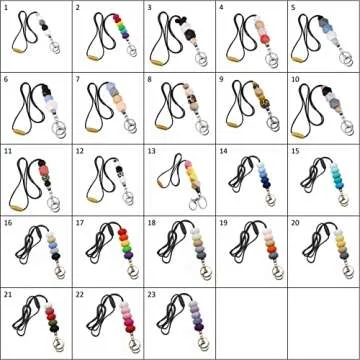 Fashionable Silicone Beaded Lanyard for ID Badges