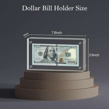Elegant Dollar Bill Frame Display for Collectibles
