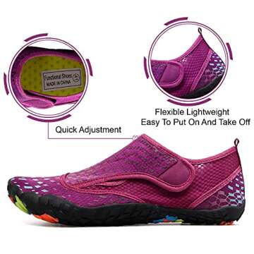 L-RUN Womens Water Shoes for Beach Pool Swim Surf Diving Purple M US (Women 7.5, Men 6)=EU38
