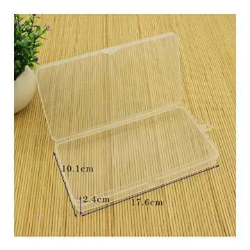 Paialco Clear Plastic Storage Box for Beads and Tools