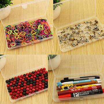 Paialco Clear Plastic Storage Box for Beads and Tools