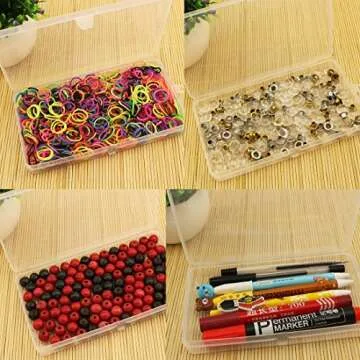 Paialco Clear Plastic Storage Box for Beads and Tools