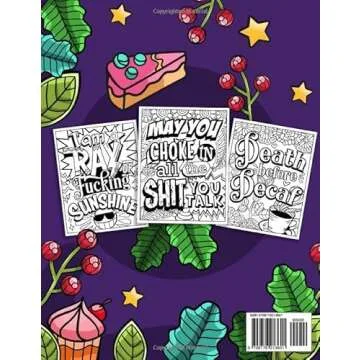 I Run on Coffee, Curse Words & Inappropriate Thoughts: A Sweary Coloring Book for Adults with Motiva...