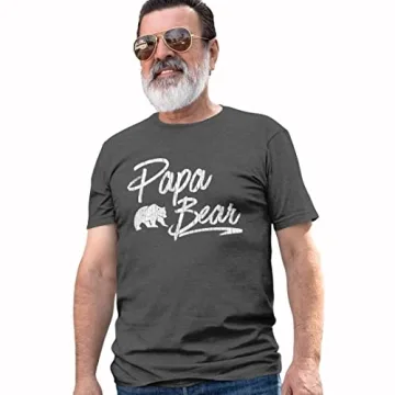 Stylish Papa Bear Gray Men’s T-Shirt | Texas Tees
