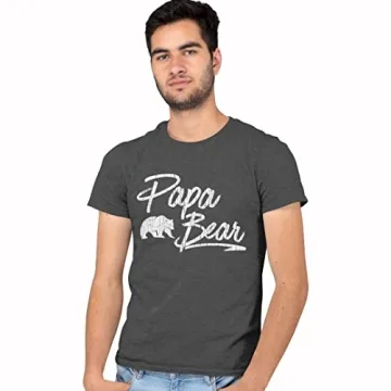 Stylish Papa Bear Gray Men’s T-Shirt | Texas Tees