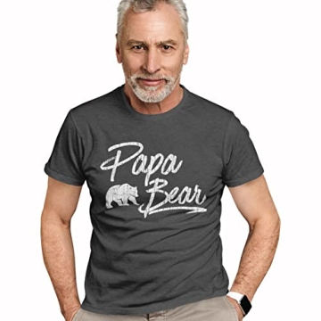 Stylish Papa Bear Gray Men’s T-Shirt | Texas Tees