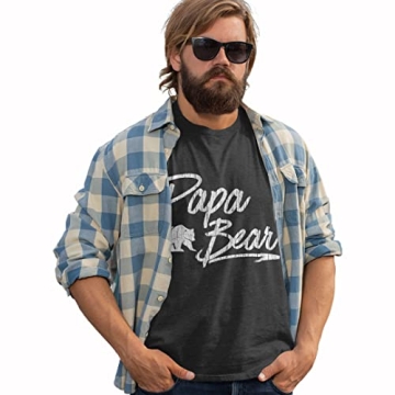 Stylish Papa Bear Gray Men’s T-Shirt | Texas Tees