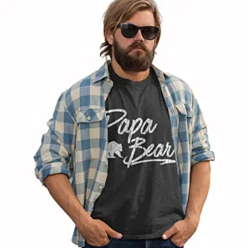 Stylish Papa Bear Gray Men’s T-Shirt | Texas Tees