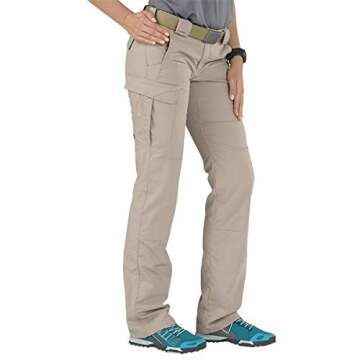 5.11 Tactical Women's Stryke Covert Cargo Pants, Stretchable, Gusseted Construction, Style 64386, Kh...