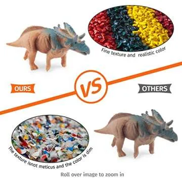 GUFOPONAS 12PCS Realistic Dinosaur Figures Mini Dinosaur Toy Set Dino Party Cupcake Toppers 3 Inch for Girls Boys Kids Toddlers Birthday Gift