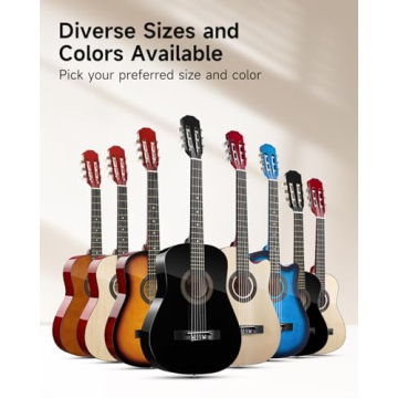 Moukey 36" Acoustic Guitar Kit for Beginners - Brown