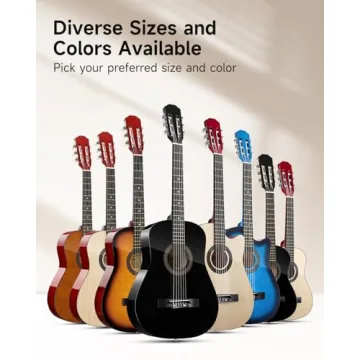 Moukey 36" Acoustic Guitar Kit for Beginners - Brown