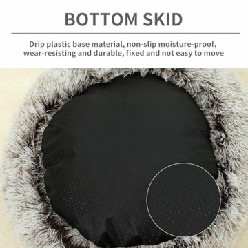 Geizire Donut Pet Bed - Anti-Anxiety Hooded Blanket for Pets