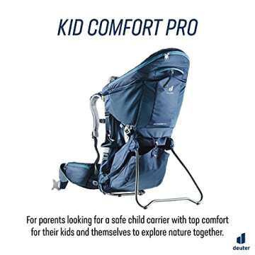 Deuter Kid Comfort Pro Child Carrier Backpack for Travel & Hiking with Toddlers - Midnight