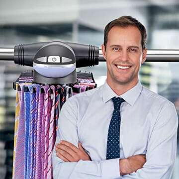 Aniva Tie Rack with LED - Perfect for Organizing Ties