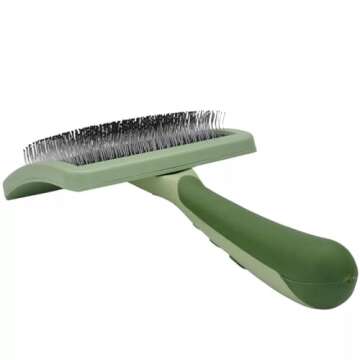 Coastal Dog Slicker Brush, Green - Grooming Brush for Dogs of All Hair Types, Pet Brush for Shedding...
