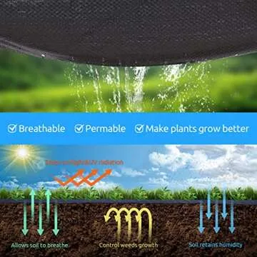 Sunocity Premium Weed Barrier - Durable Landscape Fabric 6ftx300ft