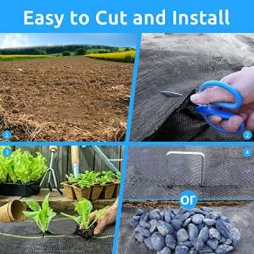 Sunocity Premium Weed Barrier - Durable Landscape Fabric 6ftx300ft