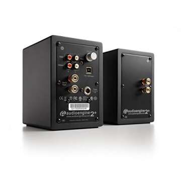 Audioengine A2 Powered Desktop Speaker Package (Black) with DS1 Desktop Speaker Stands Bundle