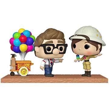Funko Pop! Moment Disney Pixar Up Carl & Ellie with Balloon Cart Vinyl Figures - Special Edition Exclusive