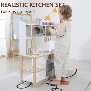 Wooden Play Kitchen Set for Kids' Creative Play