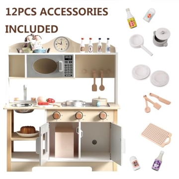 Wooden Play Kitchen Set for Kids' Creative Play