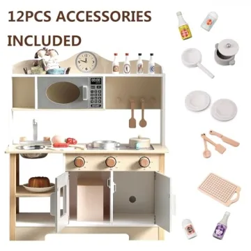 Wooden Play Kitchen Set for Kids' Creative Play