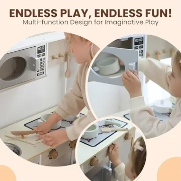 Wooden Play Kitchen Set for Kids' Creative Play
