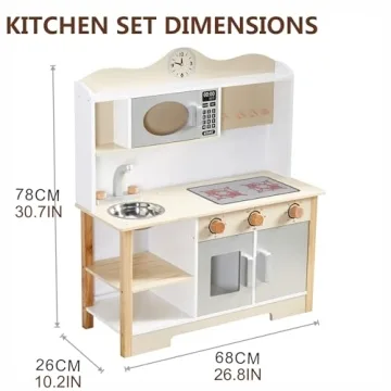 Wooden Play Kitchen Set for Kids' Creative Play