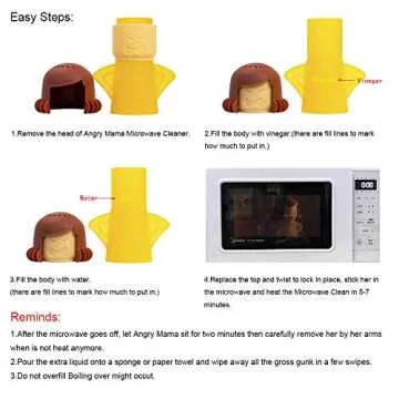 Angry Mama Microwave Cleaner - Easy Steam Cleaning Gadget