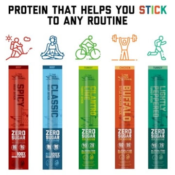 New Primal Grass-Fed Beef Sticks, Healthy Keto Snacks 10 Count