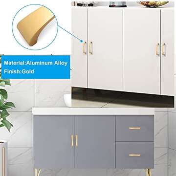 Dannisly Gold Cabinet Pull Handles for Stylish Homes