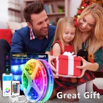 DAYBETTER Led Strip Lights 200 ft (2 Rolls of 100 ft) Ultra Long Smart Light Strips with App Voice C...