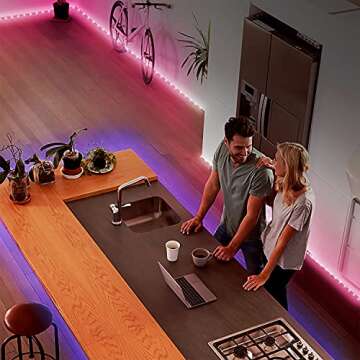 DAYBETTER Led Strip Lights 200 ft (2 Rolls of 100 ft) Ultra Long Smart Light Strips with App Voice Control Remote, RGB Music Sync Color Changing Lights for Bedroom, Kitchen, Party,Home Decoration
