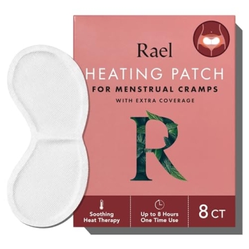 Rael Herbal Heating Patches, Period Cramps Relief, Heat Therapy, Ultra Thin Design, Large Size for E...